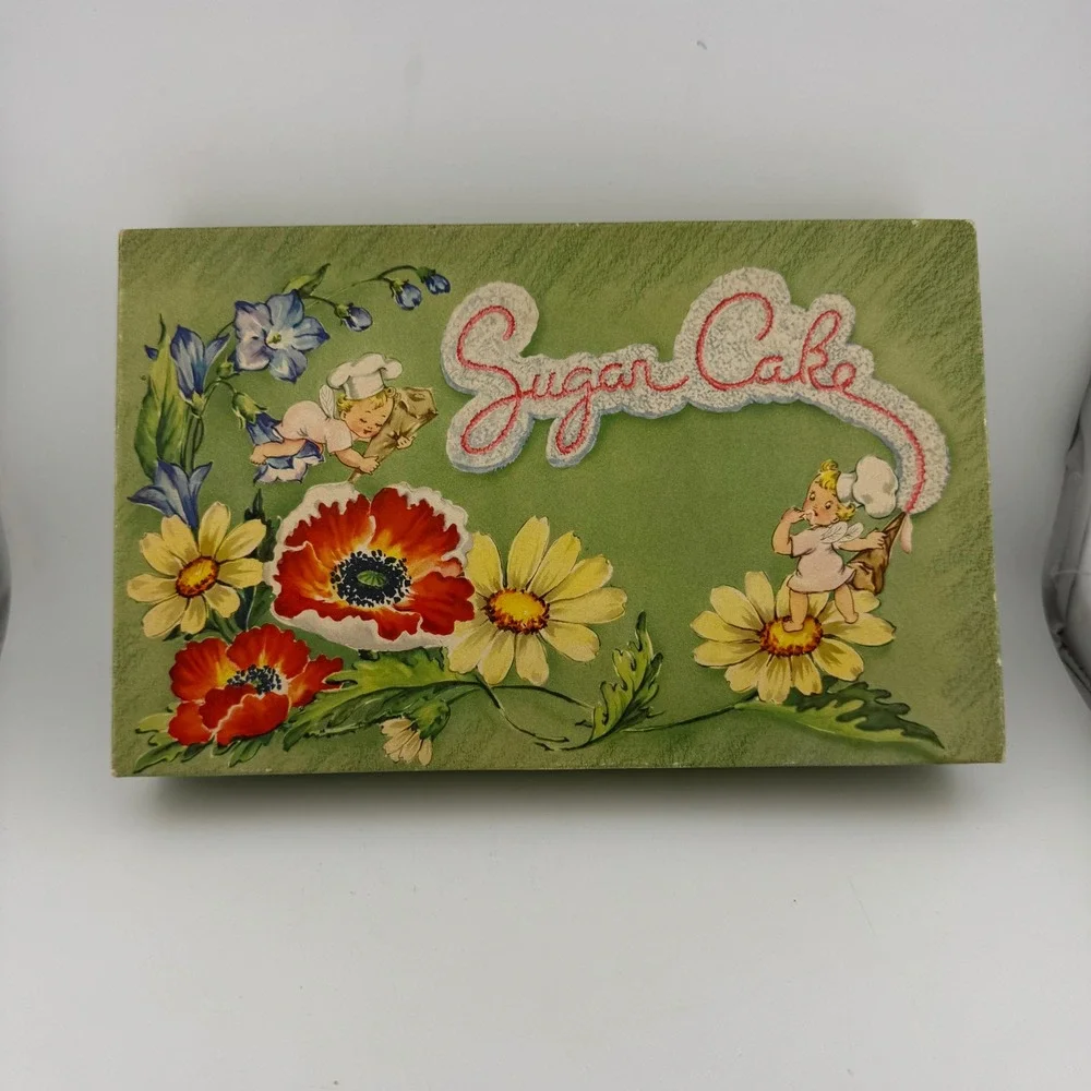 Sugar Cake Greeting Card Assortment Green Good Vintage Mid Century Retro Box